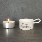 Porcelain Handled Tea Light Holder - Futures bright